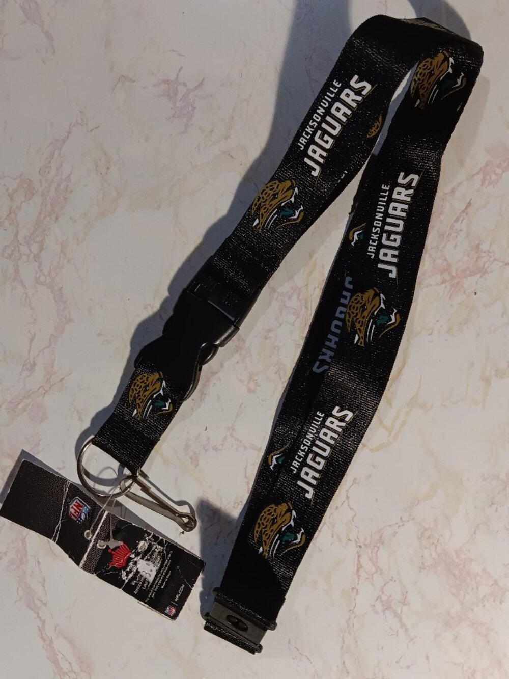 Jacksonville Jaguars NFL Black Lanyard Key Chain